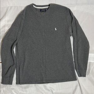 Polo by Ralph Lauren Men's Charcoal Long Sleeve Tee